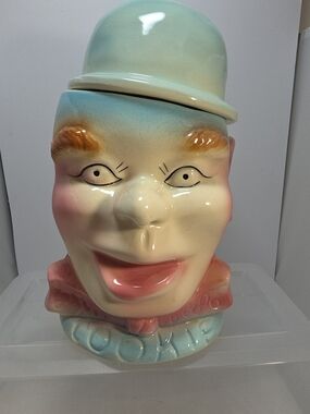 1950’s Pinky Lee Clown Cookie Jar Ungemach Pottery of America Rare